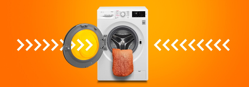 لباس‌های خیس را در ماشین لباسشویی رها نکنید