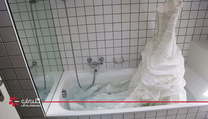 روش های شستن لباس عروس
