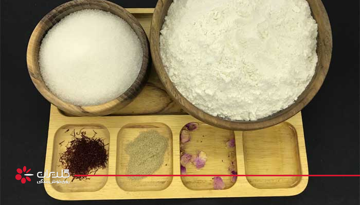مواد لازم برای تهیه حلوا زعفرانی در سولاردام