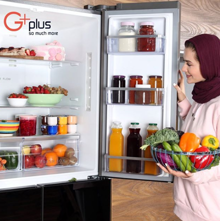 کشوی Fresh box و محفظه‌ ی اختصاصی میوه و سبزیجات یخچال ‌های جی پلاس