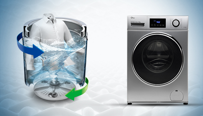 آبکشی اضافه Rinse plus در ماشین لباسشویی جی پلاس