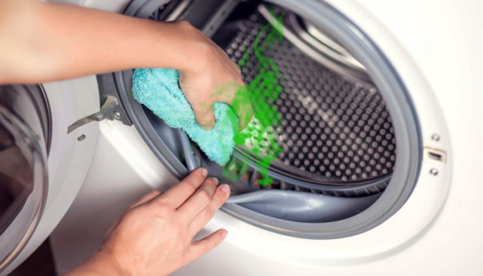 آلودگی لاستیک دور درب ماشین لباسشویی